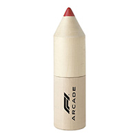 F1 Arcade 12 wooden pencils in pencil shaped wooden box