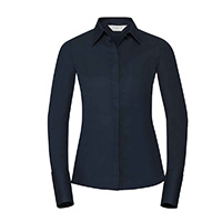 Ladies L/Sleeve Shirts Navy
